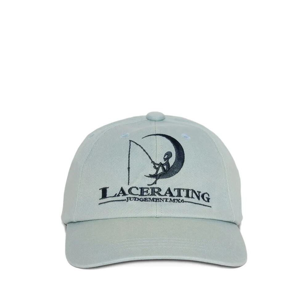 SAINT Mxxxxxx Judgment Lacerating Hat Blue Distressed Trucker Cap Saint Michael